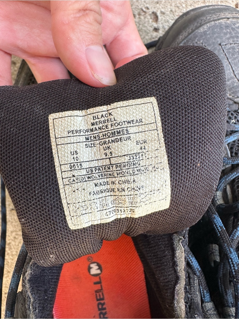 Merrell Men's Black and Blue Trail Boots - Picture 7 of 7